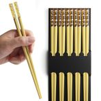 AYFDISHS Yemek Çubukları, Yemek Çubukları Bulaşık Makinesinde Yıkanabilir, 5 Çift 9,45 inç/24 cm Renkli Hafif Fiberglas Yemek Çubukları Japon Yemek Çubukları, Yemek Çubuklarını Yeniden Kullanılabilir, Kaymaz
