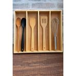 ayfiwood 45x40 Cm Ahşap Kaşıklık Çekmece İçi Kepçe Maşa Ve Servis Gereçleri Düzenleyici Organizer