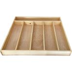 Ayfiwood 50X45 cm Kepçelik Çekmece Içi Doğal Ahşap 6 Bölmeli Kepçe,tahta Kaşık,maşa, Organizer
