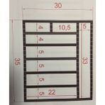 Ayfiwood Kaşıklık Çekmece Içi Doğal Ahşap 9 Bölmeli Kaşık, Çatal, Bıçak Organizer 40X35-2 - 35 cm
