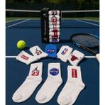 Aygan Store 8'li Unisex Çok Renkli Kolej Tenis Spor Çorap Seti - Standart - Beyaz