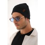 AyganStore Erkek Katlamalı Siyah Penye Bere