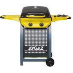 Aygaz Sahara x150 Klasik Barbekü, Barbekü Mangal Ayaklı, 7.45 kW Isı Gücü, Entegre Termometre, Çelik Brülör, Yan Tepsi, Sarı