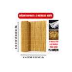 AYGHOME 120 Cm X 3 Metre Doğal Kamış Hasır Çit - Balkon Çiti Bahçe Çiti Dekorasyon - Gölgelik