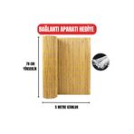 AYGHOME 70 Cm x 5 Metre Rulo Doğal Kamış Hasır Çit - Balkon Çiti Bahçe Çiti Dekoratif Gölgelik