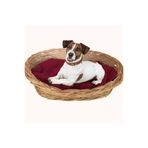 AYGHOME Doğal Hasır Kedi ve Küçük Irk Köpek Yatağı (55x40x25x10 cm) - El Örgüsü Organik Evcil Hayvan Sepeti