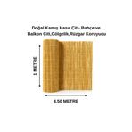 AYGHOME Doğal Kamış Hasır Çit – 1m x 4,50m - Bahçe Çiti & Balkon Çiti, Rüzgâr Kesici, Dekoratif Kaplama