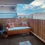 AYGHOME Hasır Kamış Bambu Çit Balkon Çiti Bahçe Çiti 60 cm x 5 Metre Dekorasyon