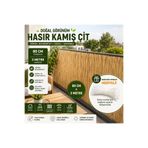 AYGHOME Hasır Kamış Çit 80x300 Cm Balkon Gizleme Bahçe Çiti Bağlantı Aparatı Hediyeli