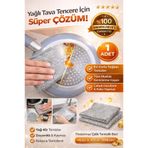 AYGÖREN HOME 1 Adet Çift Taraflı Çok Amaçlı Tel Temizlik Bezi | Mutfak, Lavabo, Tezgah, Ocak Bezi 20x20 Cm