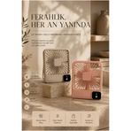 AYGÖREN HOME 5 Kademeli Dijital Göstergeli Şarjlı Masaüstü Fanı Sessiz Taşınabilir Mini Vantilatör - 1 ADET