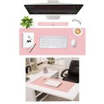 AYGÖREN HOME Deri Mouse Pad Büyük Boy Su Geçirmez Pürüzsüz Yüzey Masa Matı Oyuncu Gamepad Siyah