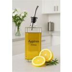 AYGÖREN HOME Özel 500ml Kare Tasarım Cam Yağdanlık Yağlık Şişesi Sızdırmaz Cam Şişe Mutfak Yağlık Sirkelik Sosluk