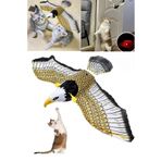 AYGÖREN HOME Uçan Kartal Kedi Oyuncağı Sesli Hareketli Işıklı Sabitlenebilir İnteraktif Kuş Kedi Oyuncağı