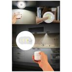 AYGÖREN HOME Uzaktan Kumandalı 3 Lü Spot Led Lamba Kablosuz Pilli Işıldak Mutfak Rafı Işığı Dolap Işığı