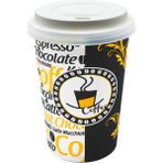 Aygün Cup 12 Oz Beyaz Kapaklı Karton Bardak 300 ml - 100'LÜ (Latte Bardağı)