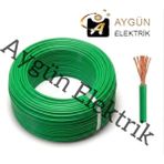 Aygün Elektrik 0.50 mm Pvc Izoleli Fleksibel Nyaf Kablo -100 Metre Yeşil