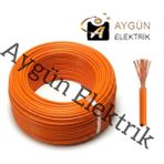 Aygün Elektrik 0.75 mm Pvc Izoleli Fleksibel Nyaf Kablo -100 Metre - Turuncu