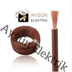 Aygün Elektrik 1 mm Pvc Izoleli Fleksibel Nyaf Kablo -100 Metre - Kahve