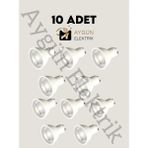 Aygünelektrik Cata CT-4212 Çanak LED Ampul GU10 Duy Beyaz Işık 6400K 10W - 10 Adet