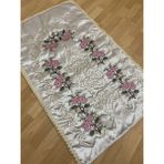 Ayhan Ayhanhome Cappuccino Çeyizlik Kaneviçe Işleme Nakışlı Saten Seccade - 70 x 120 cm - Cappucino