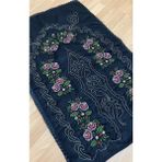 Ayhan Ayhanhome Çeyizlik Kaneviçe Işleme Nakışlı Siyah Saten Seccade - 70 x 120 cm