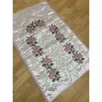 Ayhan Ayhanhome Pudra Çeyizlik Kaneviçe Işleme Nakışlı Saten Seccade - 70 x 120 cm