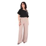 AYHAN Kadın Wide Leg Süper Yüksek Bel Pantolon, Bej, L