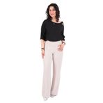 AYHAN Kadın Yüksek Bel Straight Pantolon, Taş, 36 Beden