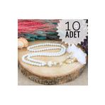 AYHANHOME 10 Adet Gül Püsküllü 99'luk Inci Tesbih Çeyizlik, Hediyelik, Bohçalık