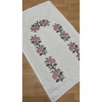 Ayhanhome %100 Pamuk Keten Ekru*pudra Çeyizlik Seccade Kaneviçe Etamin Işleme 70 x 120 cm