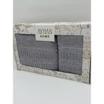 ayhanhome 2'li Jakarlı Kutulu Banyo Havlu Hamam Takımı 1 Adet 90X150, 1 Adet 50X90 - 50 x 90 cm - Gri