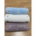 ayhanhome 3 Adet Krem*Mürdüm*Mavi Renk Nakışlı Ayak Havlusu Pamuk Ölçü:50 x 70 - Renkli - 50 x 90 cm