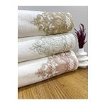 AYHANHOME 3 Lü Fransız Güpürlü Çeyizlik 50x90 Kadife El ve Yüz Havlusu