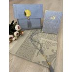 Ayhanhome 4'lü Şantuk Çantalı Hediyelik Çeyizlik Yasin Tesbih Seccade Seti - 70 x 110 cm - Gri