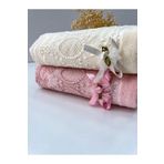 AYHANHOME 50x90 2'li %100 Pamuklu Dantelli Güpürlü Fiyonklu Çeyizlik El Ve Yüz Havlusu
