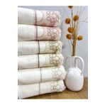 AYHANHOME 6 LI Kadife Lüks Fransız Güpürlü Çeyizlik 50x90 El ve Yüz Havlusu