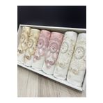 AYHANHOME 6'lı Güpürlü 30x50 Kutulu Mutfak Havlu Seti