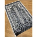 ayhanhome Antrasit Kadife Gelin Seti Seccadesi Pamuklu Malzeme ile Şık Desenli 70 x 120 cm Kullanım Alanı - Gri