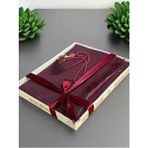 ayhanhome Flamlı Namaz Örtüsü Tesbih Seti Hediyelik, Çeyizlik, Mevlütlük, Bohçalık Gelin Bohçası - Bordo - 100 x 100 cm