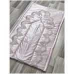 ayhanhome Fransız Güpür Işlemeli Kadife Çeyizlik Gelin Seti Seccadesi - Pembe - 70 x 120 cm