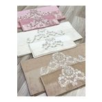 AYHANHOME Fransız Güpürlü Kadife Kutulu Çeyizlik 3 Adet 50x90 El Yüz Havlusu 3 Adet 30x50 Mutfak Havlu