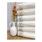 AYHANHOME Lüks Fransız Güpürlü 6 Adet Çeyizlik 50x90 Kadife El ve Yüz Havlusu