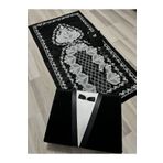 AYHANHOME Sandıklı Damat Motifli 4 Parça Kadife Seccade Takımı Çeyizlik Bohça Damat Gelin Seti