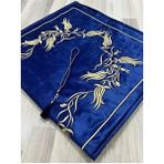 ayhanhome Sırma Işleme Seccade Hediyelik Gelin Damat Bohçası Tesbihli Çeyizlik Mavi Renk - Lacivert - 70 x 120 cm