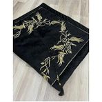 ayhanhome Sırma Işleme Tesbihli Gelin Damat Bohçası Hediyelik Çeyizlik Pamuklu Siyah Desenli - 70 x 120 cm