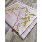 ayhanhome Sırma Işleme Tesbihli Gelin Damat Bohçası Hediyelik Çeyizlik Pembe Desenli - 70 x 120 cm