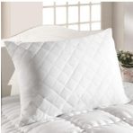 Ayhome 1 Adet 50x70 cm Femuarlı Pamuklu Terletmez Kapitoneli Beyaz Yastık Koruyucu Kılıfı
