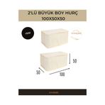AYHOME 2 Adet Çeyizlik Büyük Boy Yorgan Döşek Battaniye Yastık Hurcu Krem Renk 100 X 50 Cm Tela Kumaş