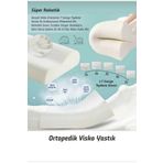 AYHOME Acuara Ortapedik Vısco Yastık Boyun Fıtığı Boyun Düzleşmesi Boyun Ağrısı Desdekli Ortapedik Yastık